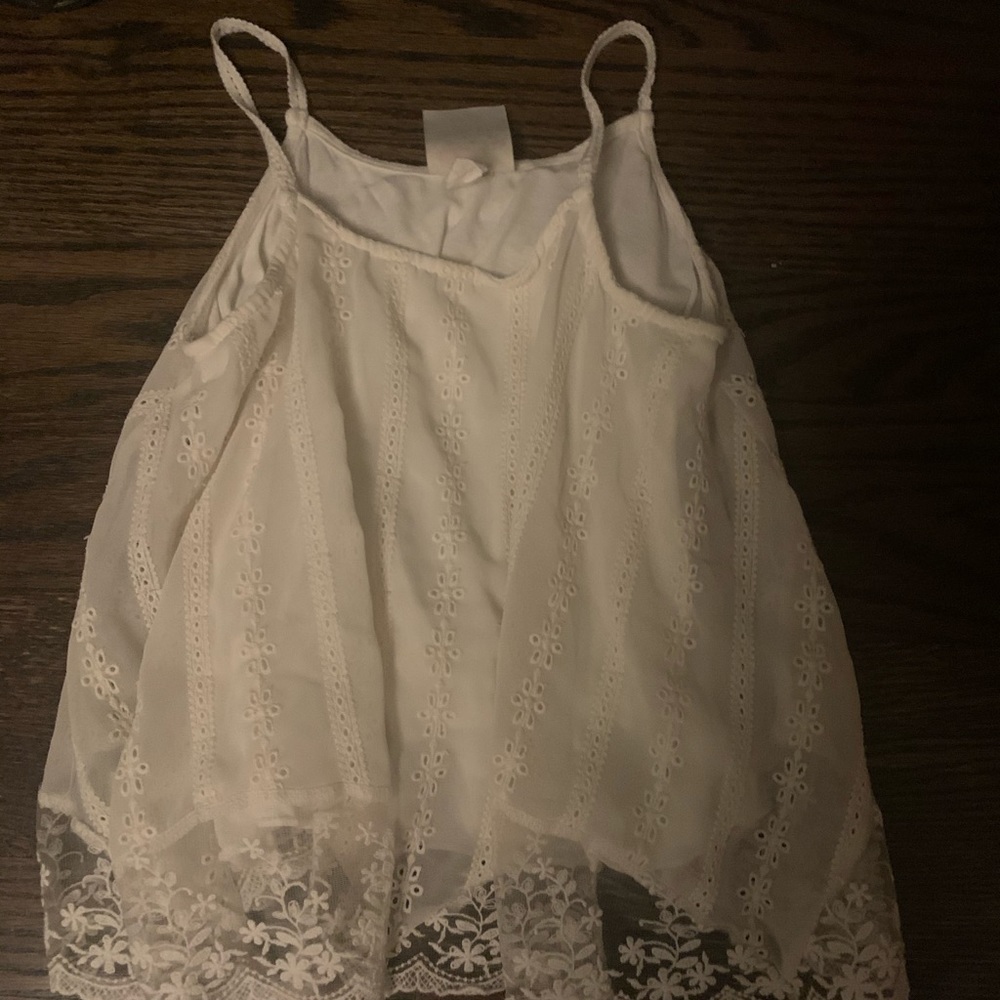 flowy white tank top